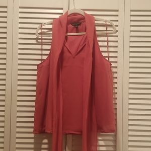 Coral Tie Blouse, Banana Republic